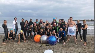 岩瀬浜でビーチクリーンとオープンウォータースイム練習会に参加【トレーニング日記】