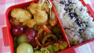 笹身の竜田揚げ弁当